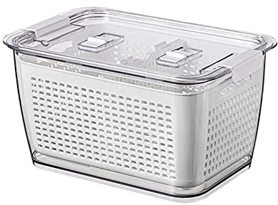 Frigorífico caja de almacenamiento para frutas, verduras quesos, caja sellada cuadrada para verduras o cocina, caja de almacenamiento de alimentos, caja de conservación para el frigorífico (0,5 L,