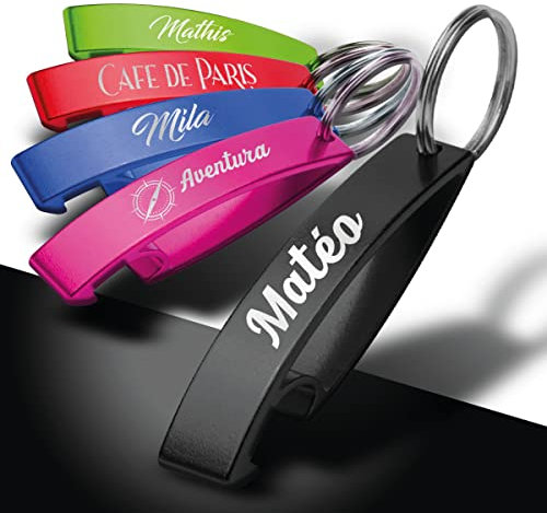 Décapsuleur SPARKLING En Aluminium Personnalisable - Ouvre bouteille personnalisé (Sparkling - Noir)