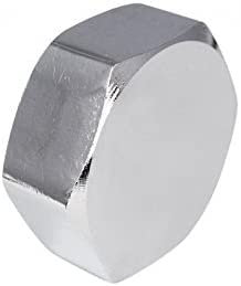 Chrome Blank Nut - BSP Thread Pipe Cap - Radiator Water Female Plug Capping Valve - Chromed Brass Material. (1/2 Inches)