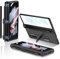 CeeEee Coque pour Samsung Galaxy Z Fold 3 5g 360 Degrés Protection Intégrée Cover Verre Trempé 9H d'écran Protecteur avec Porte-Stylo S et Protection de Charnière de Béquille, Noir
