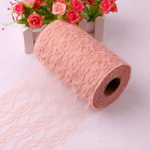 Tischläufer, 22M x 15CM Tischläufer Spitze, Tischband Spitze, Spitze Tischdecke, Spitzenband Weiß, Vintage Weinlese Spitze Rollen, Lace Tischtuch, Tischband Tischläufer für Hochzeiten, Kommunionen