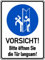 Schilder Klar 3620/31 Türbeschilderung, Vorsicht! Bitte öffnen Sie die Tür Langsam!, Rechts, Folie Selbstklebend, Maße 150mm x 200mm