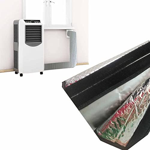 Gereton Portable Air Conditioner Hose Wrap, Fit 5 Inch to 6 Inch Diameter Exhaust Pipes, Aluminum Film Insulated AC Hose Sleeve, AC Hose