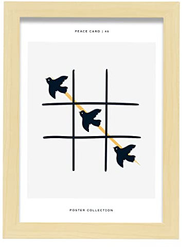 Nacnic Abstrakt Pop Art Poster Paz Tic TAC Toe Moderne künstlerische Illustrationen für die Innendekoration.
