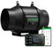 VIVOSUN Inline-Rohrventilator 150mm Leiser Abluftventilator 693m³/h mit EC-Motor und GrowHub E42A WLAN-Controller AeroZesh T6 Ventilator für Growzelte und Hydroponik