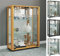 VCM Glasvitrine stehend | Vitrine Glas mit ESG-Sicherheitsglas | Maße ca. H. 80 x B. 60 x T. 25 cm | Standvitrine Glas | Modern und platzsparend | Glas Vitrinenschrank – Sintalo Spiegel