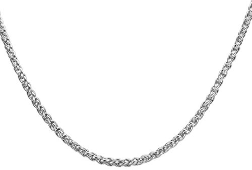 Dsnyu Partner Ketten, 85CM Päarchenkette, Silber Halskette Edelstahl für Freund Breit 5MM