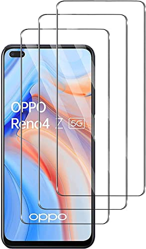 Protector de Pantalla para Oppo Reno 4Z 5G, [3 Unidades] Cristal Templado para Oppo Reno 4Z 5G,Vidrio templado 9H,Sin Burbujas, Alta Definicion,Anti-Arañazos