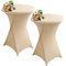 Strech Husse Für Stehtische Ø 60/80cm – Strechüberzug Tischhusse Für Bistrotische – Cocktail Tischdecken Stehtischhusse Für Hochzeit,Geburtstag,Taufe Etc (2Pcs-80cm,Champagne)