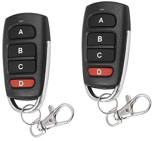 Universal Duplicator Remote Garage Door Remote, 433.92 Mhz Remote for Gate, Remote Control Key Fob, Replacement Garage Door Electric Gate, Cloning Remote Control Keychain(2 PCS)