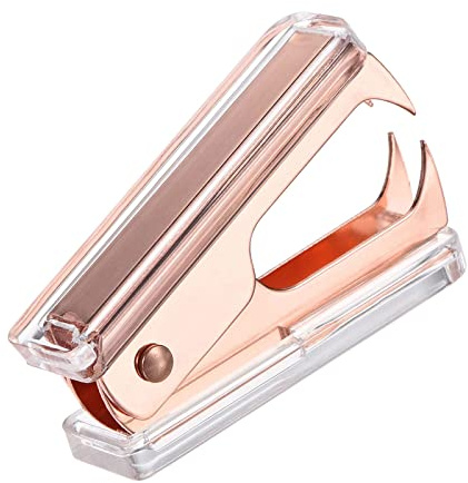 YOKIVE Klammerentferner Büro Hefter Abzieher Leichtes Entfernen Rose Gold | 1Stk, Klammern, Groß, Für Büro Haus Schreibtisch Zubehör