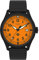 Timex Herren-Armbanduhr Expedition North, 43 mm, braunes, umweltfreundliches, zweiteiliges Armband mit Schnellverschluss, oranges Zifferblatt, braunes Gehäuse TW2W23700