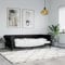 ZEYUAN Tagesbett Schwarz 100x200 cm Kunstleder, Schlafsofa, Daybed, Bettsofa, Sofa Bed, Sofabett, Schlafcouch, Jugendbett, Bettgestell, Bettcouch