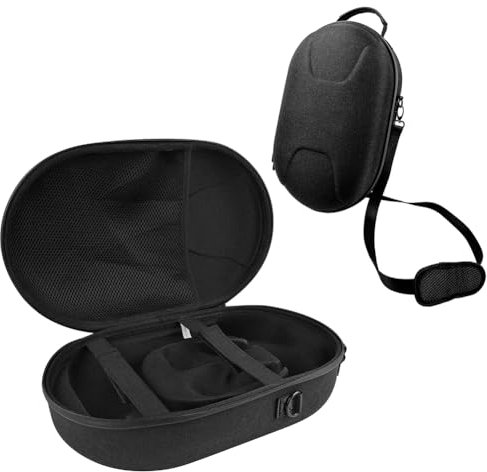 RuiDay Mate for Quest 3 Tasche,Harte Case for Oculus Quest 3 Zubehör, Eva Reisetasche for Quest 3 Stoßfest Wasserdicht VR Tragetasche mit Verstellbarem Trageriemen und Einer Netztasche (C)
