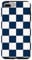 iPhone 7 Plus/8 Plus Checkered Navy Blue And White Checkerboard Phone Case