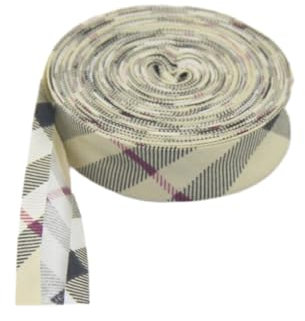 EIOLWJIEO Bedrucktes Schrägband, lebendiger und stilvoller Besatz zum Nähen, Gepunktete und gestreifte Reihenkantenbänder, Punktedruck, gebügeltes Band, klassisches Plaid