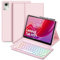 Bettdow for Lenovo Tab M11 11 2024 Keyboard Case, UK Layout Detachable Wireless Backlit Keyboard with Case for Lenovo Tab M11 11 Inch 2024, Pink