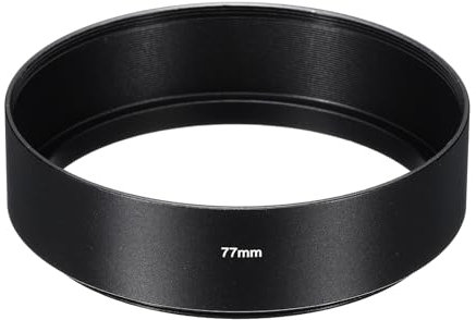 PATIKIL 77mm Paraluce, Superficie Opaca Standard Antiriflesso Interno per Obiettivo Fotocamera, Nero