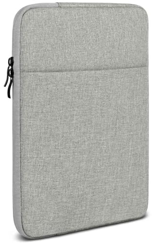 moex Tablet Hülle für Xiaomi Pad 6S Pro 12.4 Tasche mit Reißverschluss und Fach für Zubehör, Nylon Stoff Sleeve weich Gepolstert, Schutzhülle Minimalistisch Dash Case, Grau