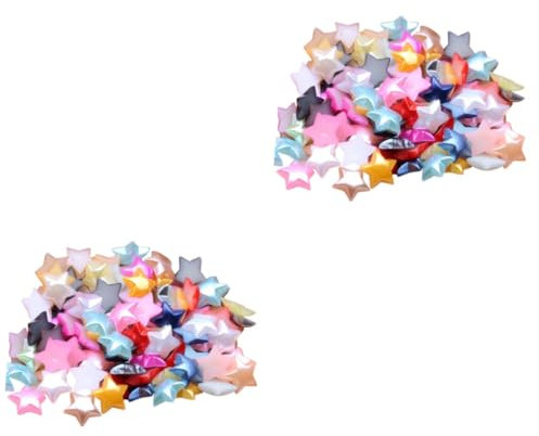 SEWACC 160 Stk Bastelperlen selber machen bastelmaterial für kinder bastelsets für kinder klebepunkt dekorative Perlen Stern-Flatback-Perlen DIY-Zubehörperlen Sternperlen selber machen