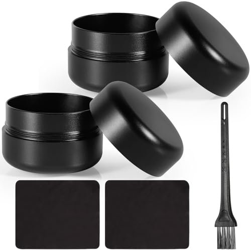 GOTDYBST 2 Stück Geruchsdichte Dose, Weed Box, Bringen Sie Zwei Tücher Mit Und Ein Schwarzer Pinsel, Starke Abdichtung, Wasser Und Geruchsdicht, Stash Jar Geeignet Für Gewürze Etc.