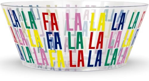 Unique Plastic Serving Bowl-(1 Piece) -Perfect Serveware for Christmas, 10 x 10, Multicolor