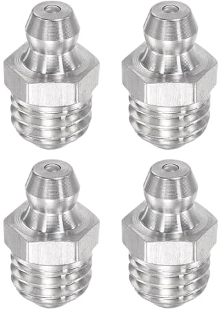 sourcing map Lot de 4 raccords de graisse hydrauliques métriques en acier inoxydable M10 x 1,5 mm