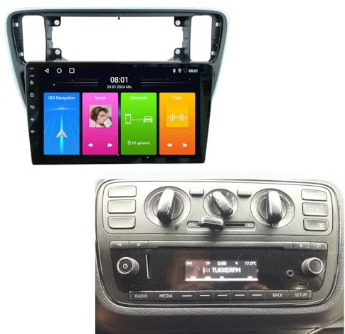 9 Zoll GPS Navi Navigationsgerät für Auto PKW LKW mit Europa UK 52 Offline Karten,Wireless Carplay & Android Auto Autoradio 2GB+32GB(Modell C)