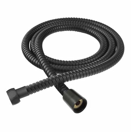 1.2M Black Stainless Steel Hand Shower Flexi Pipe with Modern Black Finish – Stylish and Durable Shower Hose