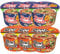 Starry Mart NS Korean Instant Bowl Noodles Soup (Pack of 6) - Hot and Spicy x 3 & Spicy Chicken x 3