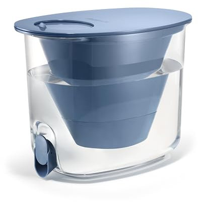 LifeStraw Home High-Capacity Water Filter Dispenser, 35-Cup, Stormy Blue, BPA-Free Designed for Everyday Protects Against Bacteria, parasites, microplastics, PFAS, Lead, and Improves Taste