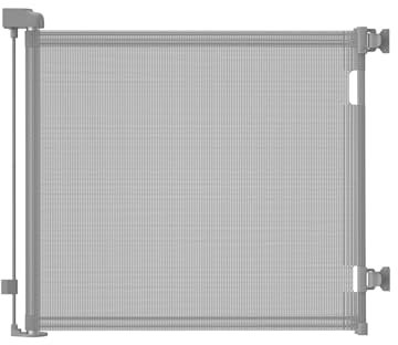 Patywaga Treppenschutzgitter Ausziehbar 0-140cm,Türschutzgitter Ausziehbar mit Treppenschutz & Kindersicherung Treppe - Universelles Kinderschutzgitter für Baby, Haustiere Innen/Außen（Graue）