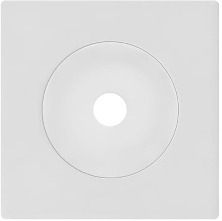 FONTINI - Sortie câble blanc DOM avec plaque simple blanc – Discrétion et design épuré pour vos installations