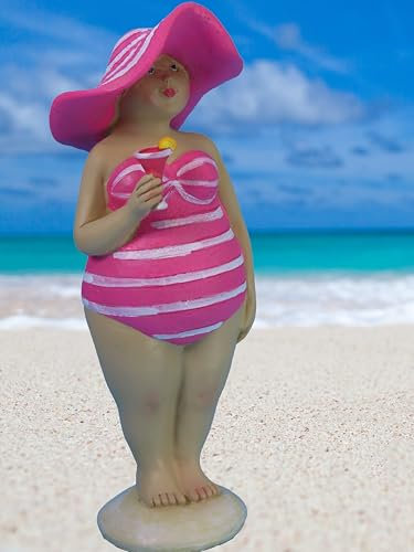 Pommerntraum ®| Sammlerfigur Deko-Figur Badezimmerdeko Maritime Badenixe Badefrau Badelady Dame Nana (LOLA stehend)