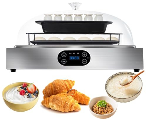 Machine à lever la pâte à pain électrique, boîte à lever le pain au levain domestique de 40 L, humidité et température réglables, minuterie de 99 heures, affichage LED, fondoir à chocolat, pour pain