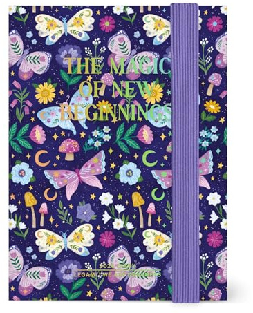 Legami - Wochenplaner Mini 2026, Butterfly, 12 Monate, inklusive Adressbuch, Gummibandverschluss, Tagebuch von Januar 2026 bis Dezember 2026, aus FSC-zertifiziertem Papier, 8 x 11 cm