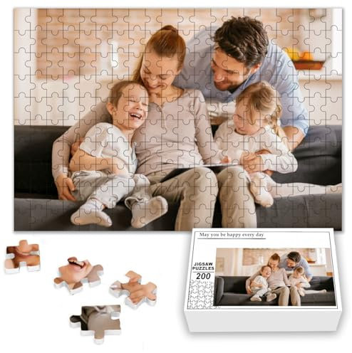 Custom Puzzles From Photos Personalised Jigsaw 35/70/120/200/300/500/1000/1500/2000/3000 Piece Puzzles Custom Wooden Jigsaw Puzzle For Adults & Kids Custom Your Own Puzzle from Photos