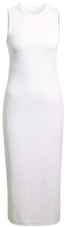 adidas Women's All SZN Rib Dress, Off White, XS
