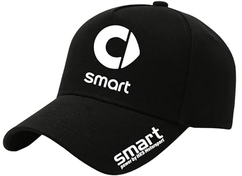 Auto Kappe für Smart #1, Baseballkappe Basecap Mütze Basecap Herren Unisex Kappe Verstellbar Baumwolle mit Auto Logo Baseball Cap für Herren Damen Zubehör,Black