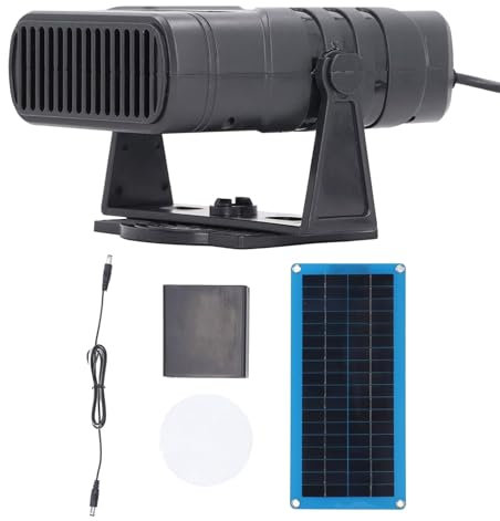 Calentador de invernadero con panel solar, bomba de calor eléctrica para coche, horno de 30 W, fácil instalación, desempañador de parabrisas para vehículos de invierno, casa de mascotas