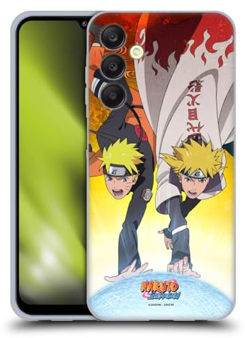Head Case Designs Offizielle Naruto Shippuden Naruto und Minato Schluessel Kunst Gel Handyhülle Hülle [Militärischer Schutzgrad] Kompatibel mit Samsung Galaxy A25 5G