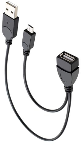 MicroUSB e cavo di alimentazione 2 in 1 MicroUSB (cavo con alimentazione) adattatore di ricambio per console di gioco Dispositivi host Adattatore lettore di schede USB