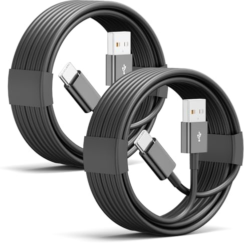 Car Carplay Cable for iPhone 17 Pro Max/Air/16/15 Pro Max/Plus/16e Cables,2Pack USB A to USB C for iPhone USB C Cord,USB C Cable for iPad Pro/iPad Air Android Charger Cord Type-C Charging Cable 6FT