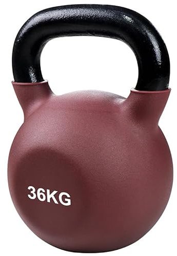 BodyTrain Cast Iron Neoprene Coated Kettlebells, 4-40kg Weight Options, Single, Pairs, Racks, Sets (36kg Single)