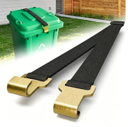 1 Piece Wheelie Bin Locks, Universal Metal Double Claw Trash Can Lock Strap, Adjustable Animal-Proof Security For Raccoons, Dogs, Squirrels & Wind, Heavy-Duty Stainless Steel Garbage Bin Lock