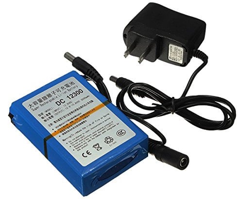Eleoption DC12300 Super-Akku für Kameras, DC 12 V, 3000 mAh, Lithium-Ionen-Akku, wiederaufladbar, mit Deckel