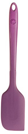 Kochblume Design Teigschaber L | Premium-Silikon | Hitzbeständig | Spülmaschinenfest | 30cm | Farbe: lila