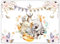 Pandawal Kindergeburtstag Einladungskarten 12x süße Waldtiere Karten tolle Einladung für Kinder geeignet für Mädchen und Junge Ideal für Geburtstag Babyparty Kinderparty Pyjama Party