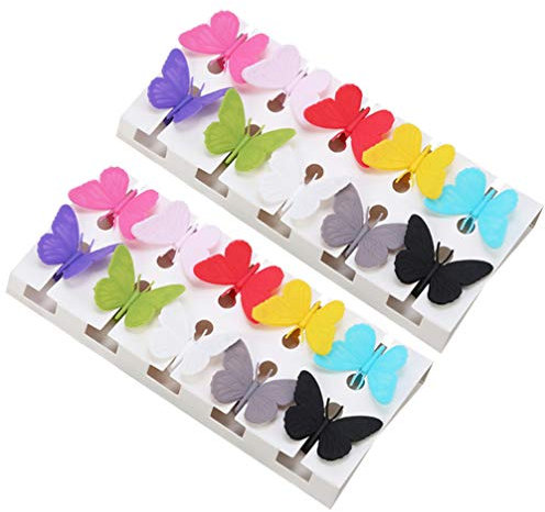 UPKOCH 20 Pezzi Segnabicchieri Vino Calice in Silicone Forma di Farfalla Marcatore Segna per Bicchieri Segnaposto Bicchieri Bomboniere Feste