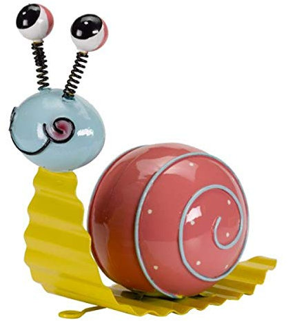 Garden Mile Snazzy Snail Metal Wall Art - Hand Painted 3D Outdoor Decorations for Fences and Sheds - Weatherproof and Durable